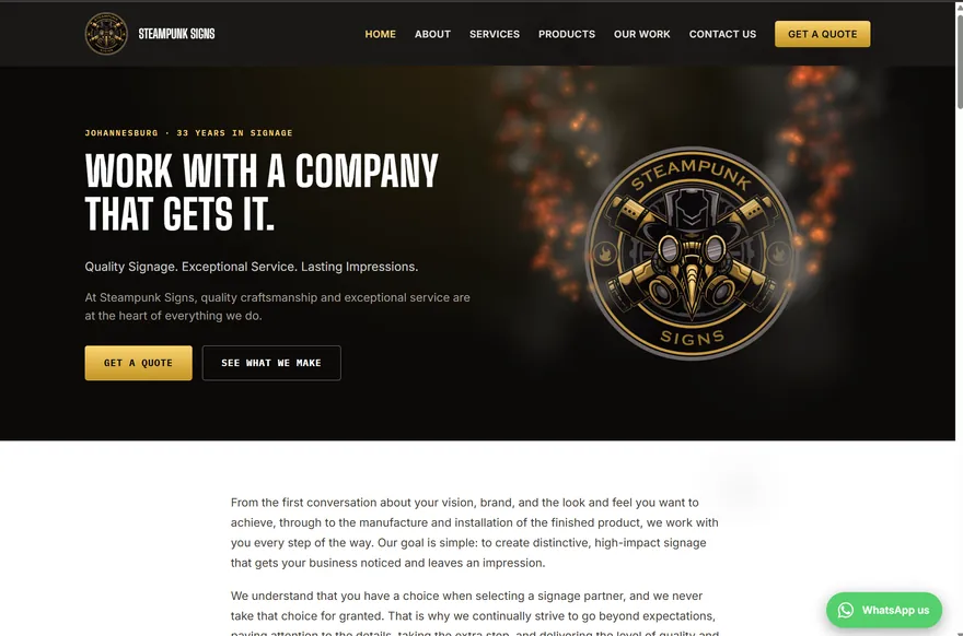 The Steampunk Signs website
